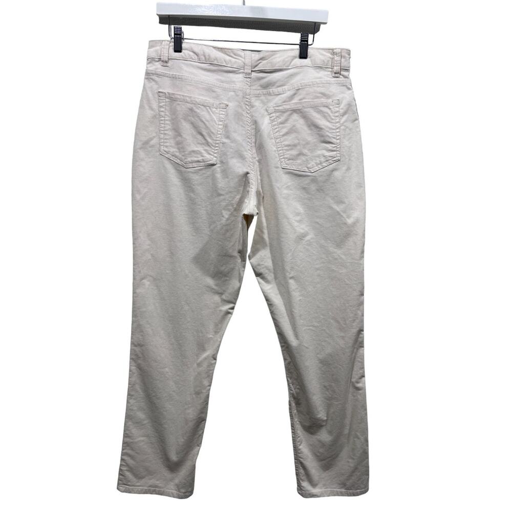 Coldwater Creek Wmns 12 Straight Leg Corduroy Stretch Trouser Pants Cream/Ivory - Picture 2 of 12